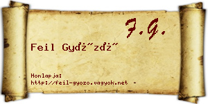 Feil Győző névjegykártya